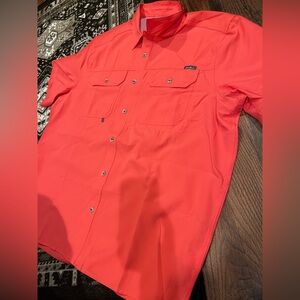 Edie Bauer Vibrant Coral Short Sleeve Shirt